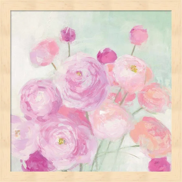 Soft Ranunculus by Julia Purinton, Framed Wall Art, 13.25w x 13.25h