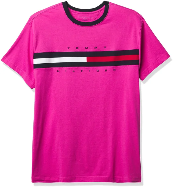 Tommy Hilfiger Men's Tino Logo T-Shirt - Raspberry Rose