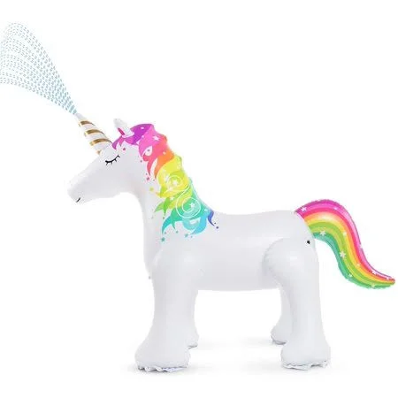 Decorx Unicorn Sprinkler Inflatable Unicorn Water Toys Outdoor Inflatable Ginormous Unicorn Yard Sprinkler for Kids (L)
