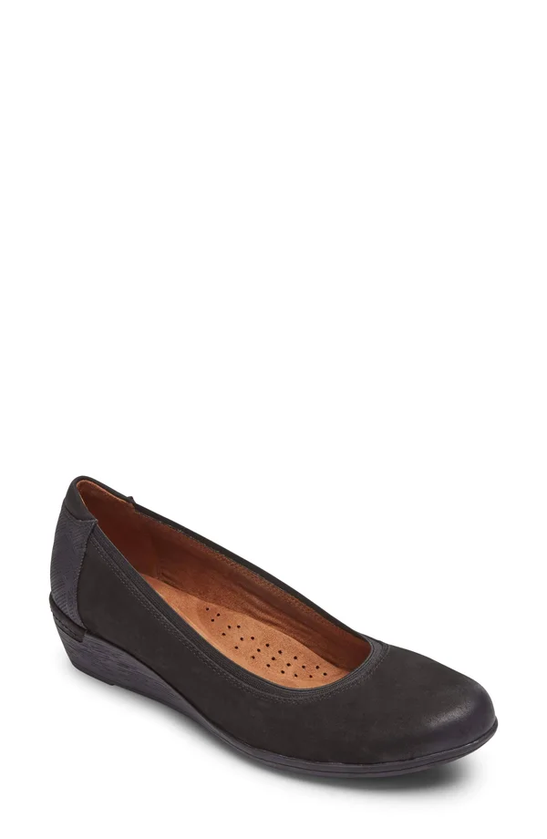 Cobb Hill Devyn Pump Women's Shoes Black Nubuck : 7 A - Narrow