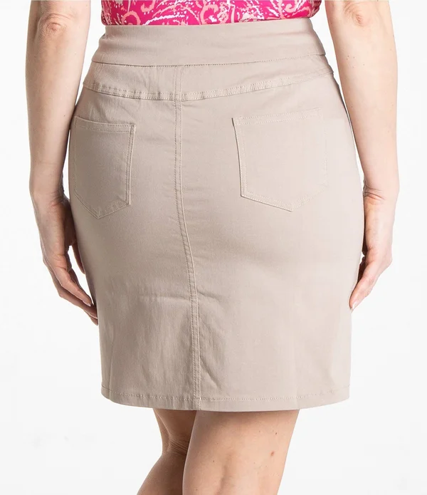 Sport Haley Slimsation Pull-On Solid Skort - Womens, 8, Marina