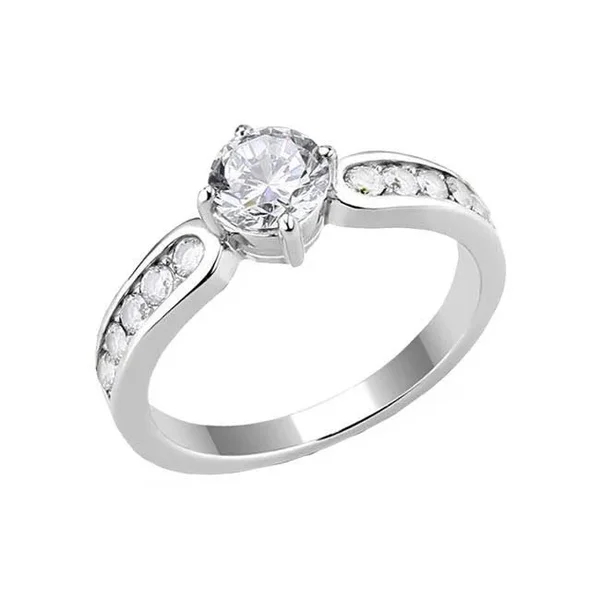 Women's Silver Stainless Steel Wedding Ring by Blue Steel