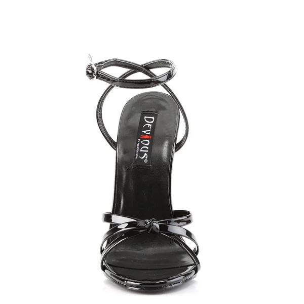 Devious - Domina-108 7, Silver Metallic PU