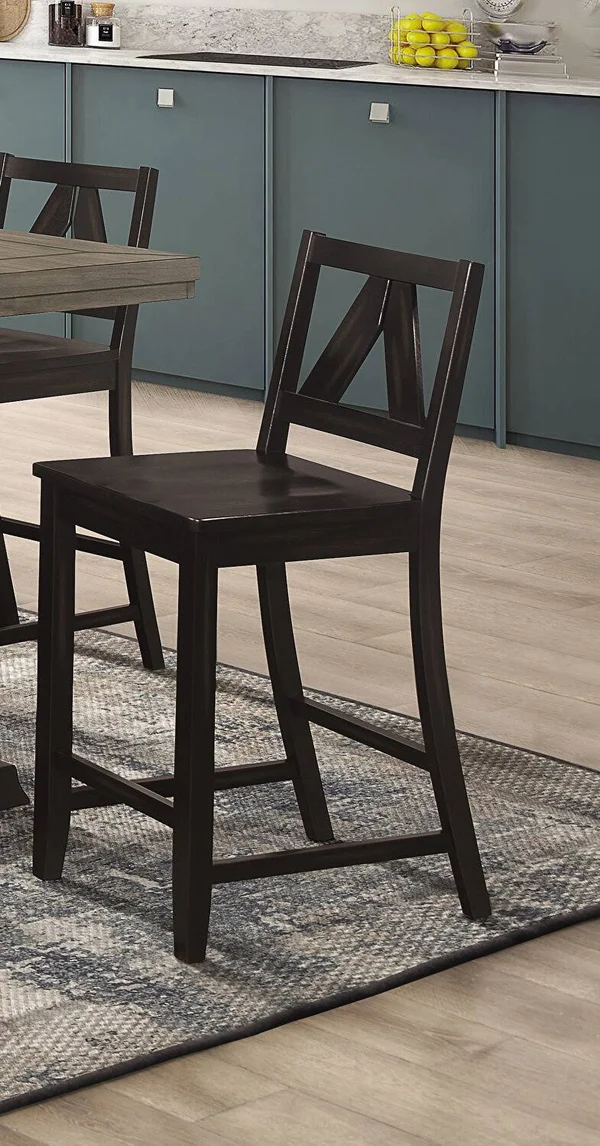 Bairn Barn Grey/Black Sand Through Counter Height Table by Coaster