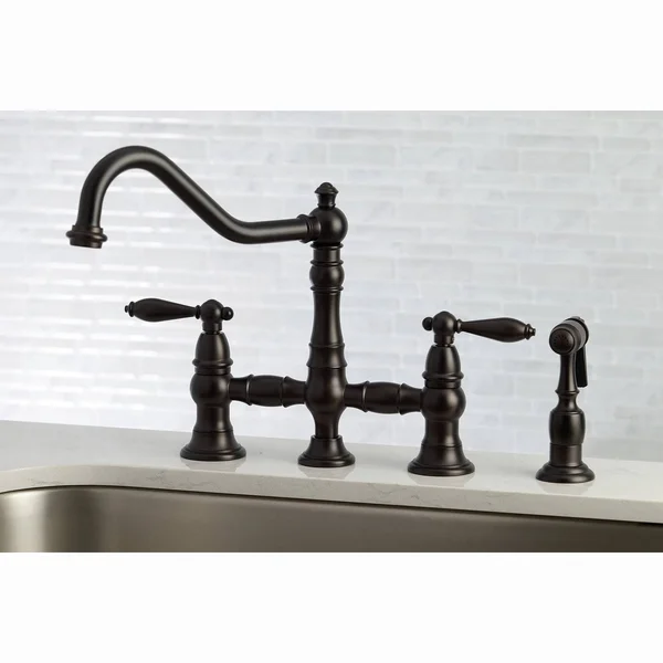Restoration Kitchen Faucet with Side Sprayer - Oil Rubbed Bronze