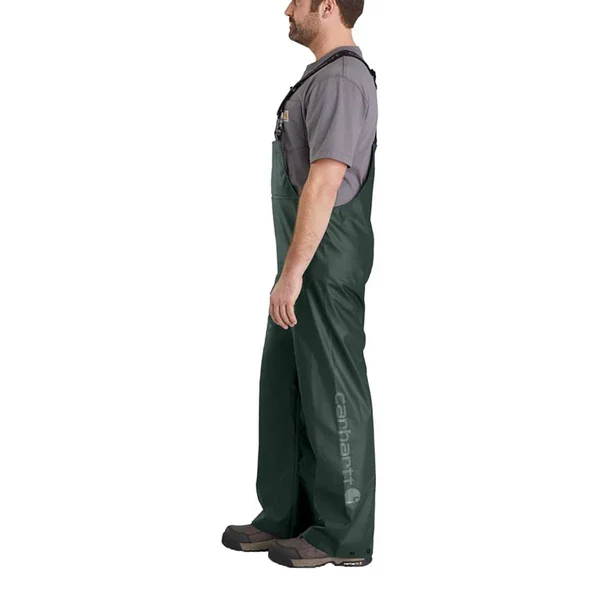 Carhartt Men's Lightweight Waterproof Rainstorm Bib Overalls - Green