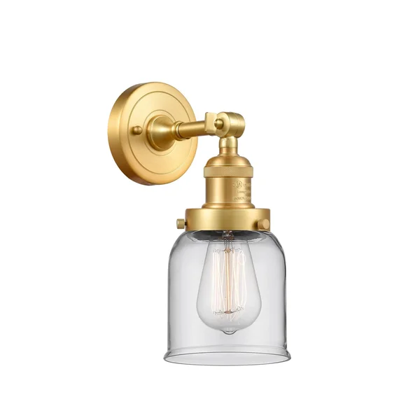 Innovations 203-SG-G52-LED Satin Gold Small Bell 1 Light Sconce