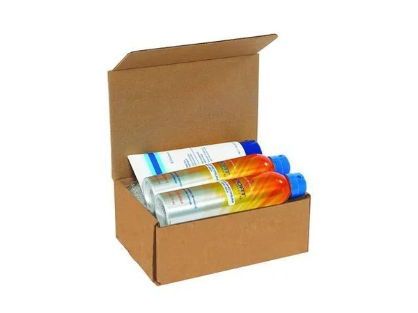 Box USA Corrugated Cardboard Mailers, 9 x 7 x 4 Inches, Tuck Top One-Piece, Die-Cut Shipping Boxes, Medium Brown Kraft Mailing B