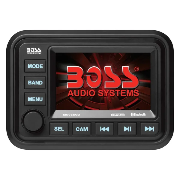 Boss Audio Bluetooth (Audio Streaming) Marine Gauge Digital Media AM/FM Receiver MGV550B