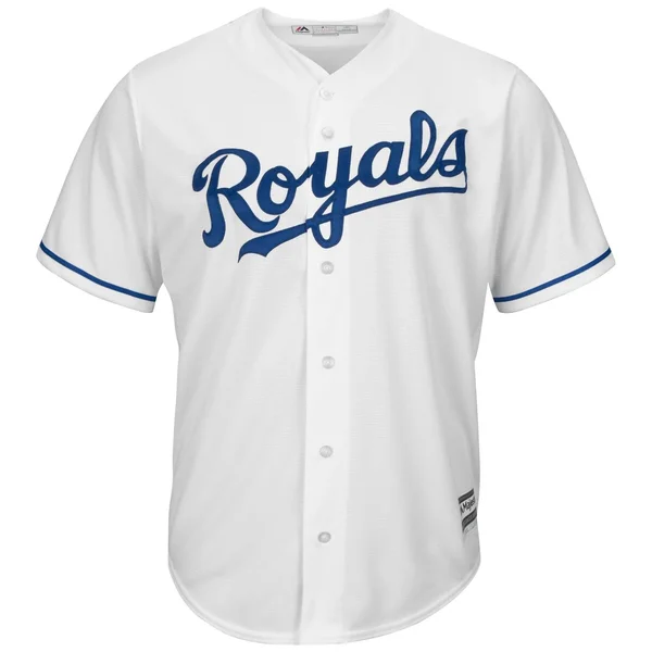 Men's Majestic White Kansas City Royals Official Cool Base Jersey