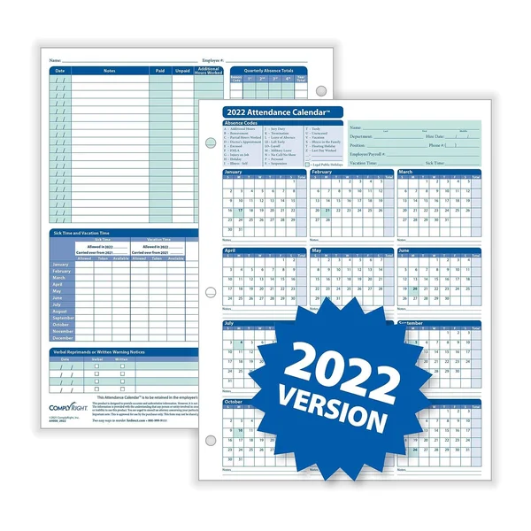 ComplyRight 2022 Attendance Tracking Kit