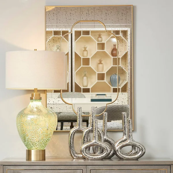 Jennifer Taylor Home Mage 39.5x22 Rectangular Antiqued Gold Mirror