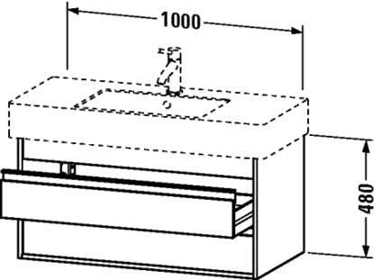 Duravit - Ketho Vanity Unit 17 7/8 inch x39 3/8 inch - KT664101616
