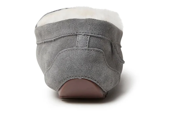 Fireside by Dearfoams Women's Mel Genuine Shearling Moccasin Slipper - Gray/Grey - 7W