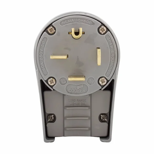 Cooper WIRING Devices AH8462AN Plug Angle 60A 250V 3PH 3P4W Str GY