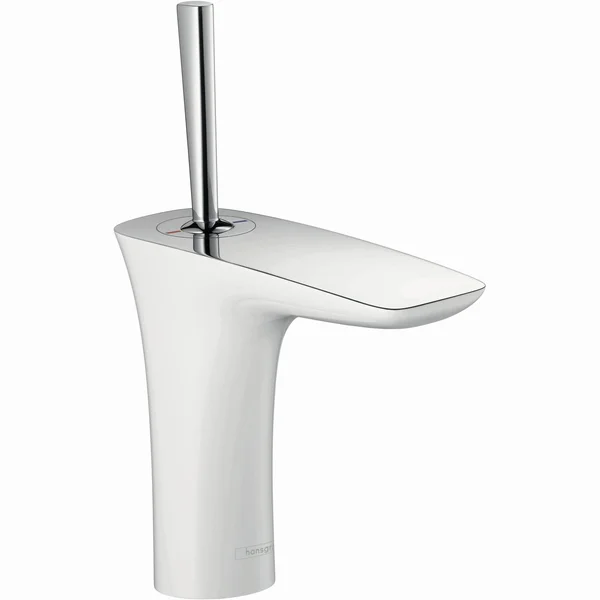 Hansgrohe Puravida Single Hole Bathroom Faucet - White, Chrome 15074401