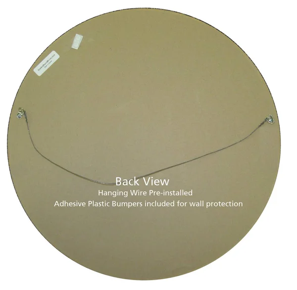 Heritage Framed Round Mirror - Linen White
