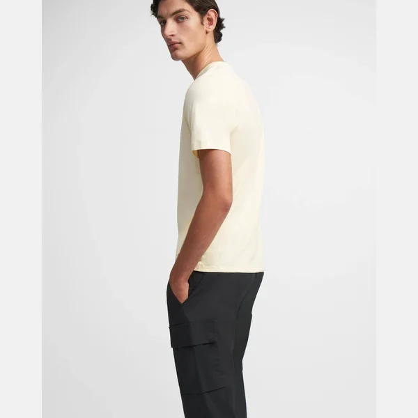 Theory Men's Precise Luxe Cotton Short-Sleeve Tee, Drift, Men's, S