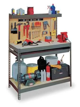 Zoro Select 1YCA2 Workbench - Particleboard, 60x22 W, 30x22 D
