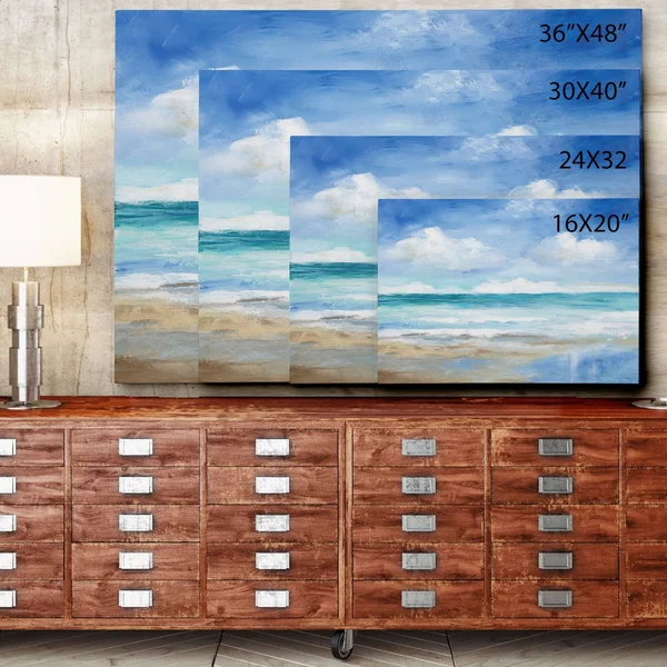 WexfordHome &Washy Coast II& by Nan Painting Print on Wrapped Canvas Size: 30x22 H x 40x22 W x 2x22 D