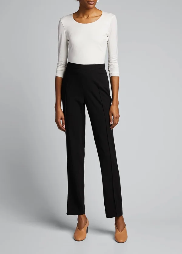 Akris Punto Women's Francoise Wool Pants - Black - Size 2