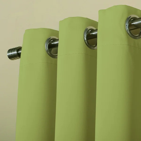 Aurora Home Silvertone Grommet Thermal Insulated Blackout Curtain Panel Pair - Clay - 52x22W x 63x22L