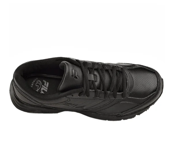 Fila Women's Memory Flux Slip Resistant Sneakers, Black Leather