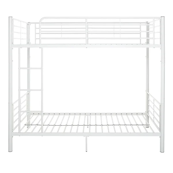 Walker Edison - Premium Metal Twin Over Twin Bunk Bed - White