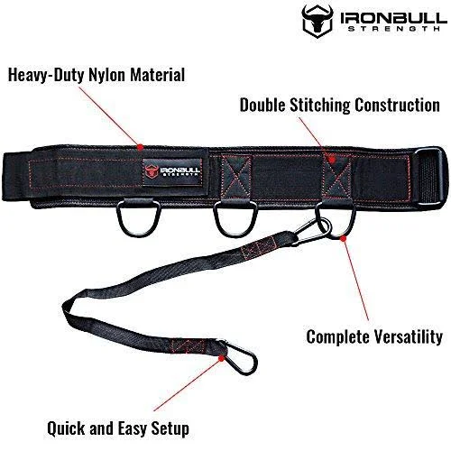 Iron Bull Strength Advanced Dip Belt - Dip Pullup Squat Multifunction Versatile Weight Belt for Lifting