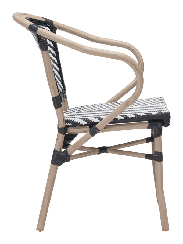 Zuo Paris Dining Arm Chair - Set of 2, Red & White