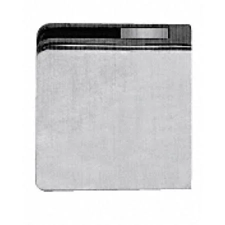 CRL ZL910BS Brushed Stainless Steel Z-Series Square Type Flat Base Zinc Clamp for 3/8x22 and 1/2x22 Glass with Repositionable Pl