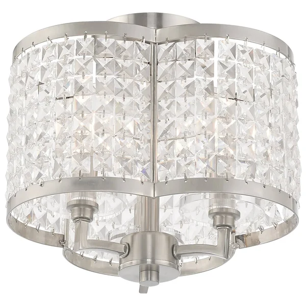 Livex Lighting 50573-64 Grammercy 3-Light Ceiling Mount - Hand Painted Palacial Bronze