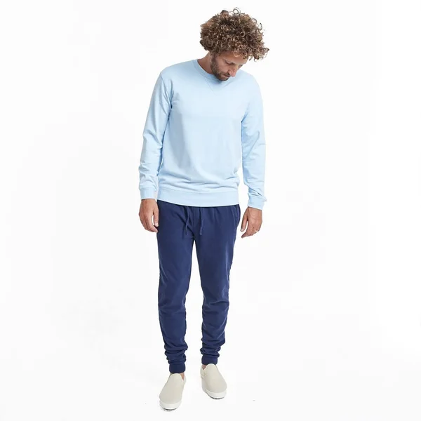 Goodlife Men's Micro Terry Crewneck Sweatshirt, LT. Heather Grey