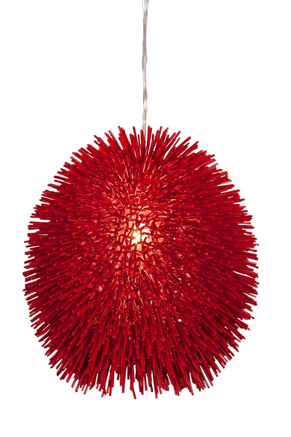 Varaluz Urchin 1-Light Super Red Pendant 169P01RE