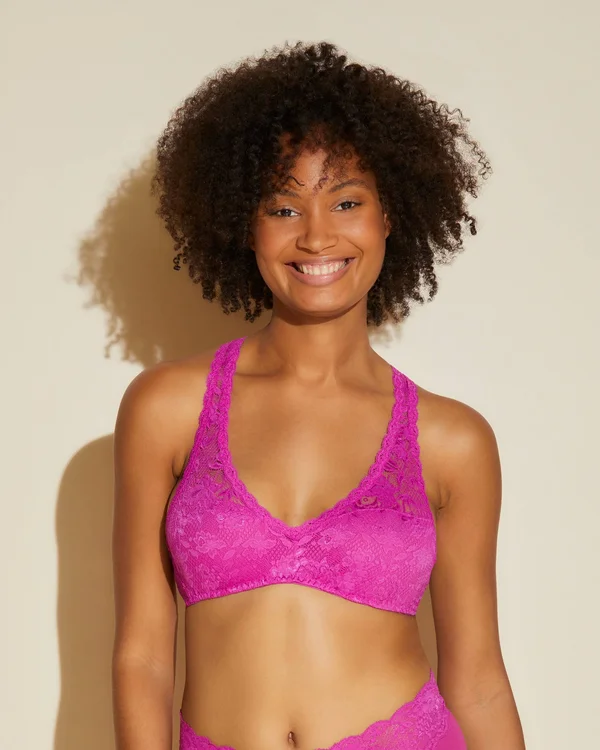 Cosabella, Racie Racerback Bralette, L, Cape Fuchsia