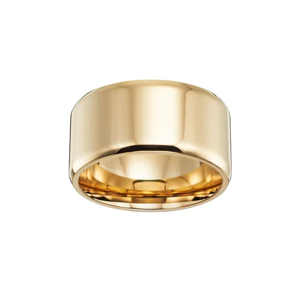 Lovemark 14K Gold-Over-Stainless Steel Men's Wedding Band, Size: 12.50, Grey