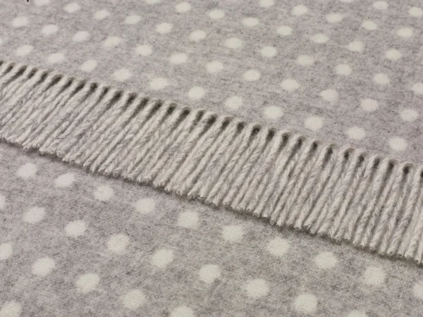 Bronte Moon Merino Lambswool Spot Gray Throw Blanket
