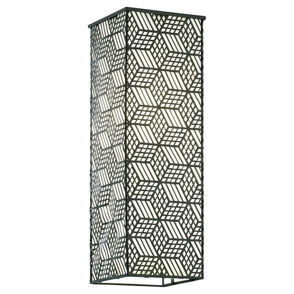 River of Goods Matte Black Geometric Exterior Sconce One - Size