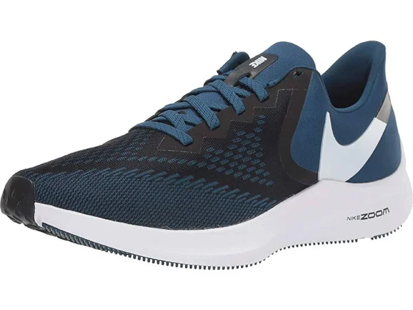 Nike Air Zoom Winflo 6 Running Shoe - Black/Blue - AQ7497-005 12.5