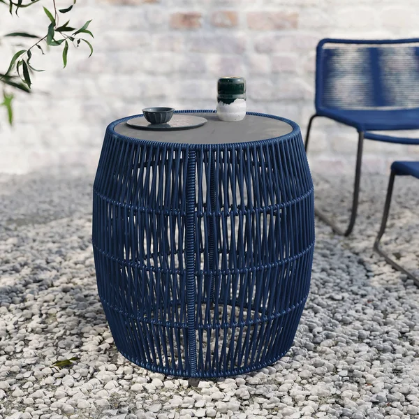 Modloft Volta Outdoor Accent Table - Blue Cord