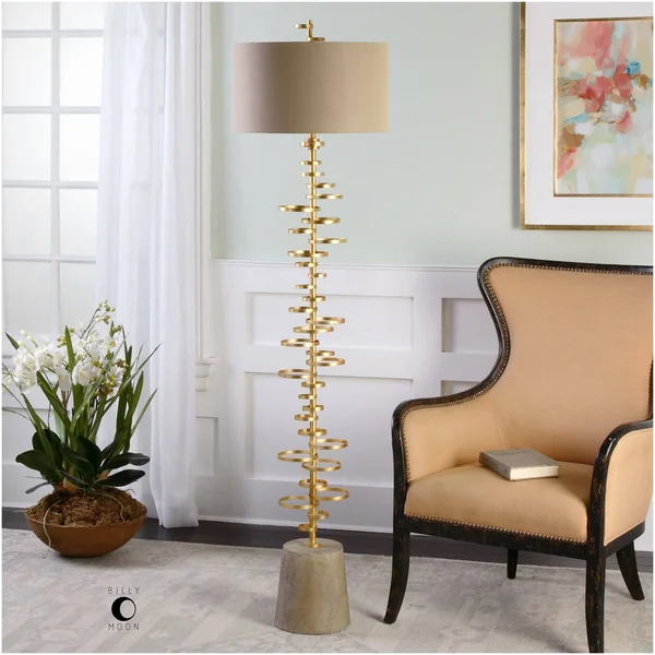 Uttermost Lostine Floor Lamp - Modern Gold