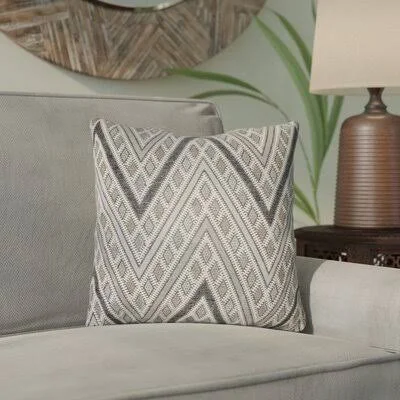 Mistana Beatriz Indoor/Outdoor Throw Pillow Size: 16x22 H x 16x22 W - Color: Gray/Light Gray