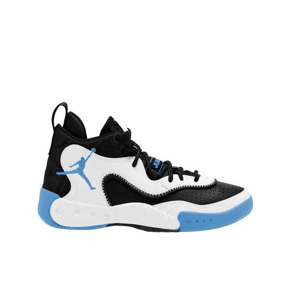Jordan Pro RX UNC Grade School Kids& Shoes, Black/Blue/White, Size: 4