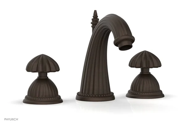 Phylrich K361-11B Georgian & Barcelona 7 5/8x22 Double Round Handle Widespread Bathroom Sink Faucet in Antique Bronze