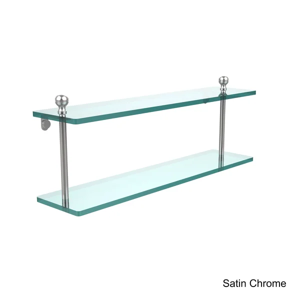 Allied Brass Mambo Collection 22 inch Two Tiered Glass Shelf Brushed Bronze