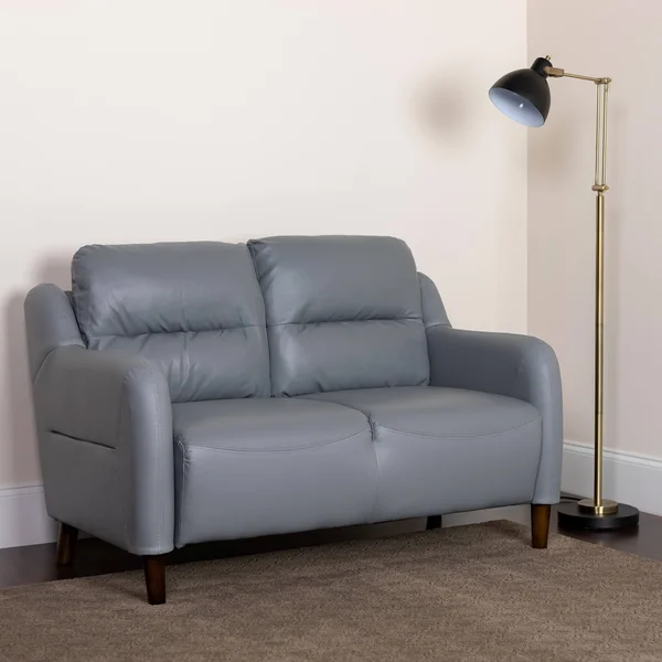 Lancaster Home LeatherSoft Loveseat, Size: Brown