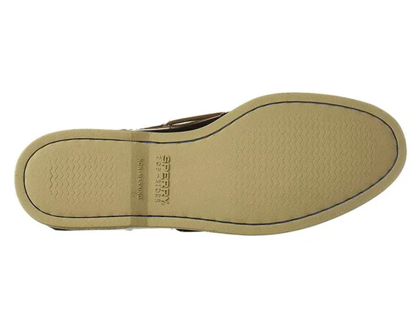 Sperry Top-Sider Men's Authentic Original 2-Eye Plush Varsity Boat Shoe - Size: 8.5, Brown/Tan Leather