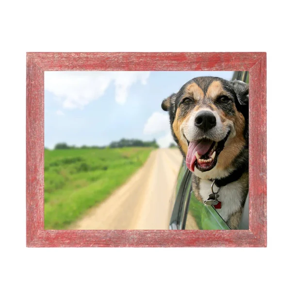 12 x 16 Rustic Farmhouse Red Wood Frame