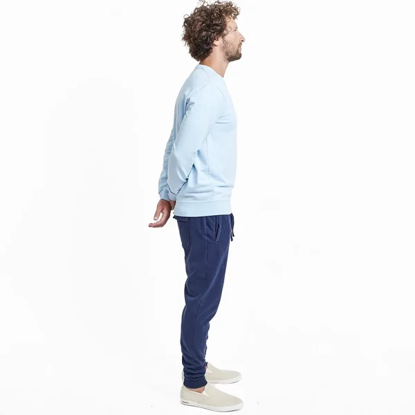 Goodlife Men's Micro Terry Crewneck Sweatshirt, LT. Heather Grey