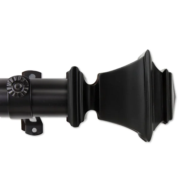 Rod Desyne 1.5x22 Bach Curtain Rod - Black, 28-48